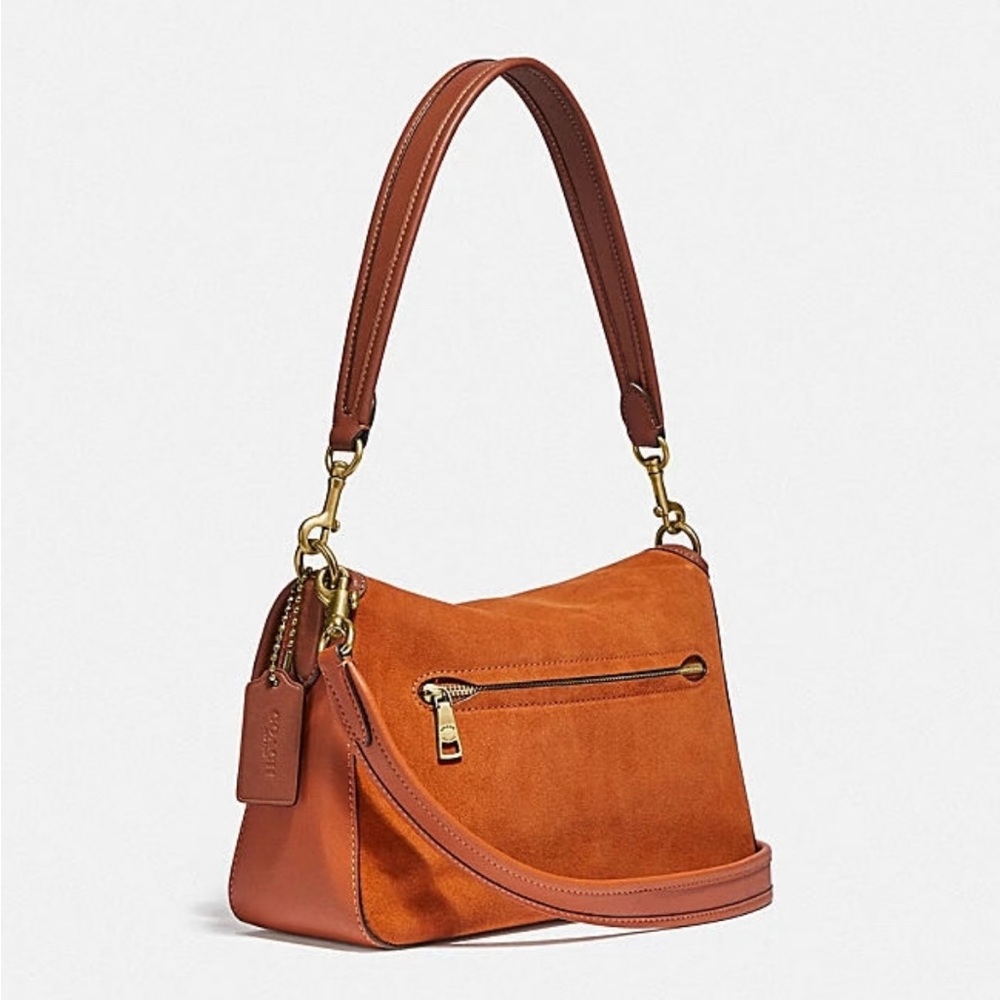 NWT Coach C5262 Smooth Leather and Suede Soft Tabby Shoulder Bag 2 Straps-Canyon - Picture 2 of 15
